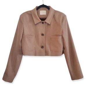 Oak + Fort Plaid Cropped Jacket